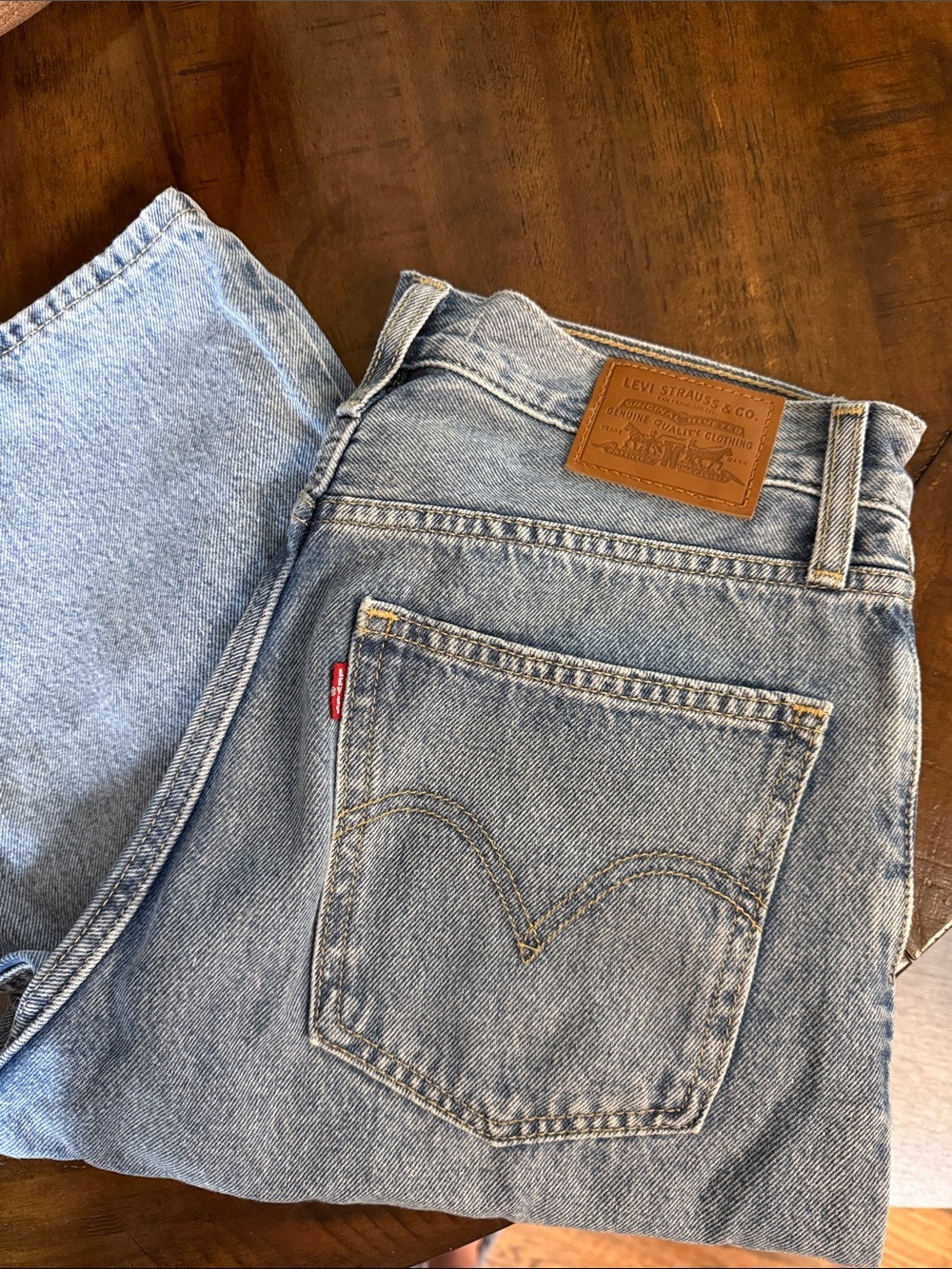 Levi's women’s Light Blue Straight-Leg Denim Jeans
